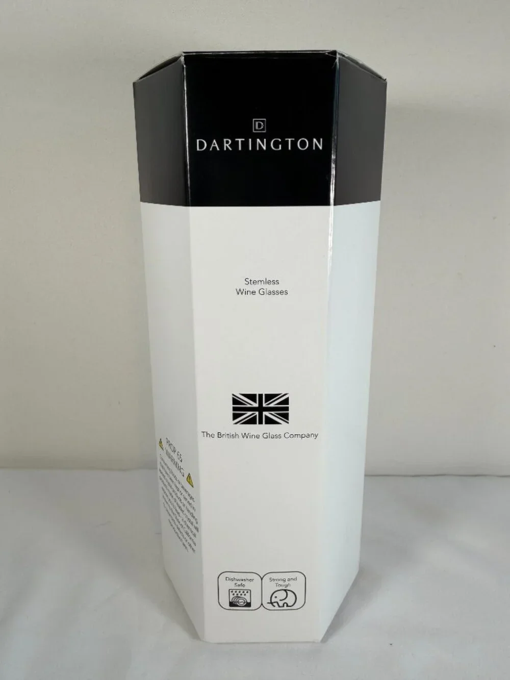 NIB! DARTINGTON 2 Stemless Crystal Wine Glasses in Box
